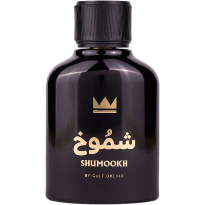 Shumookh Eau de Parfum 100ml från Gulf Orchid - exklusiv herrdoft med citrus, kryddor och sensuella, träiga noter.