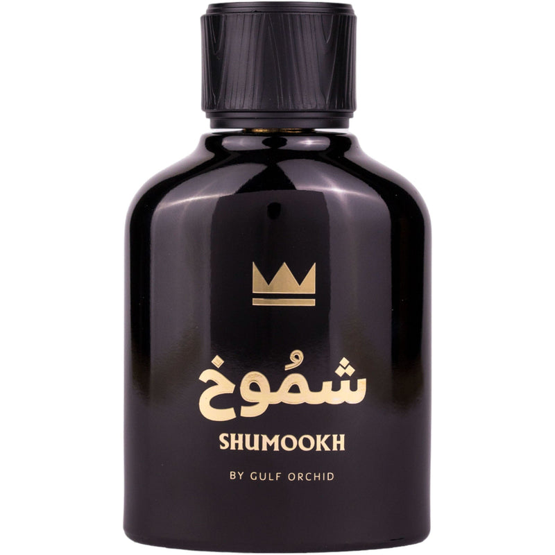 Shumookh Eau de Parfum 100ml från Gulf Orchid - exklusiv herrdoft med citrus, kryddor och sensuella, träiga noter.