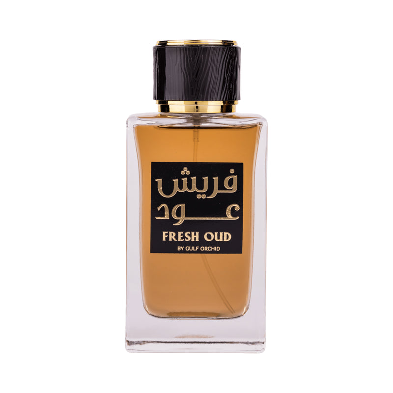 Fresh Oud Eau de Parfum 110ml från Gulf Orchid: en elegant och modern doft med exotiska oud-noter för stilmedvetna män.