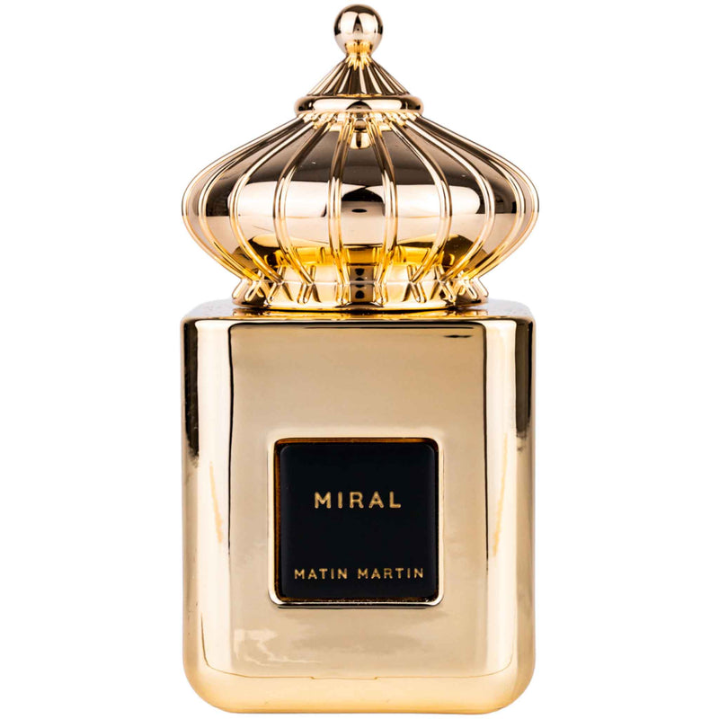 Miral Eau de Parfum 100ml från Matin Martin: en sofistikerad doft av citrus, blommor och trä för den moderna, självsäkra kvinnan.