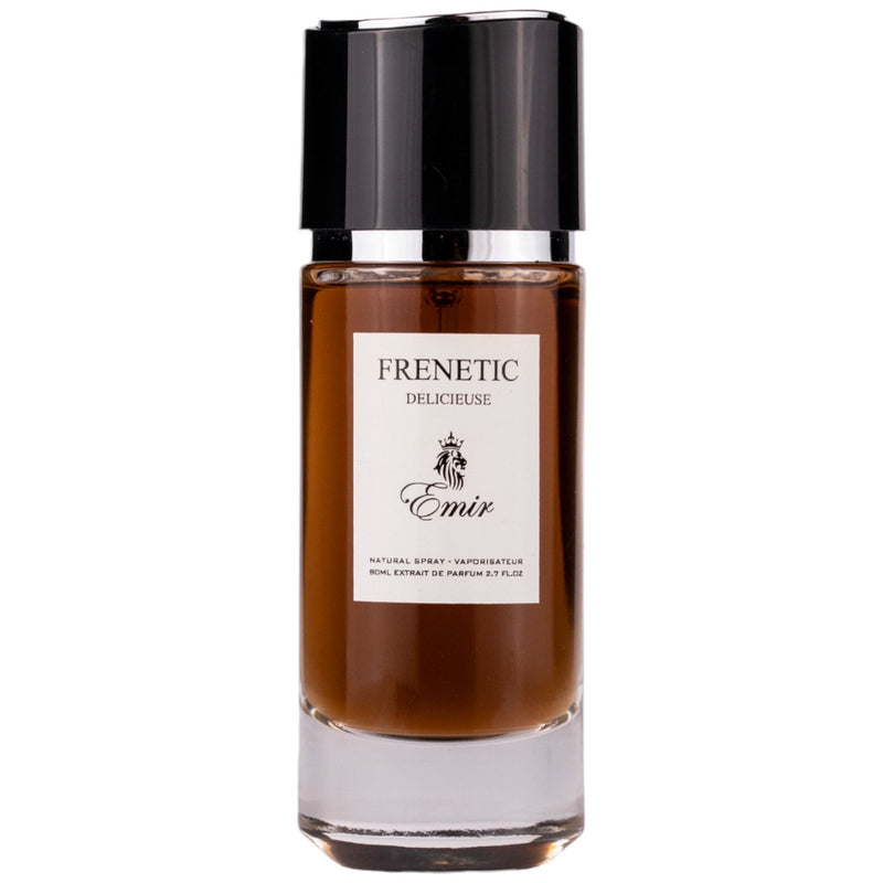 Frenetic Delicieuse Eau de Parfum 80ml från Emir – en unisexdoft med sötma, kryddighet och träiga inslag för en sofistikerad upplevelse.