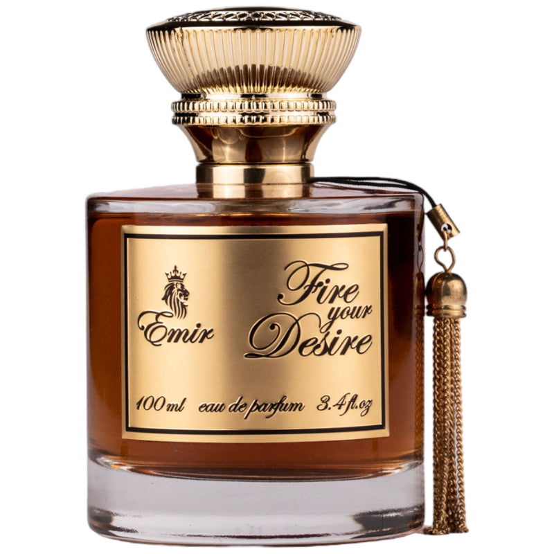 Fire Your Desire Eau de Parfum 100ml från Emir – en djärv unisexdoft med kryddiga, träiga och orientaliska noter.
