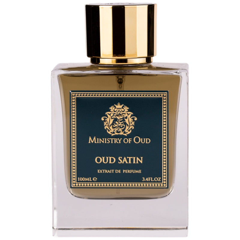 Oud Satin Extrait de Parfum 100ml från Ministry of Oud: en lyxig unisexdoft med rika orientaliska och blommiga noter.
