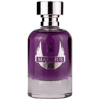 Maximus Eau de Parfum 100ml från Monster – en kraftfull, maskulin doft med kryddiga och träiga inslag för den självsäkra mannen.