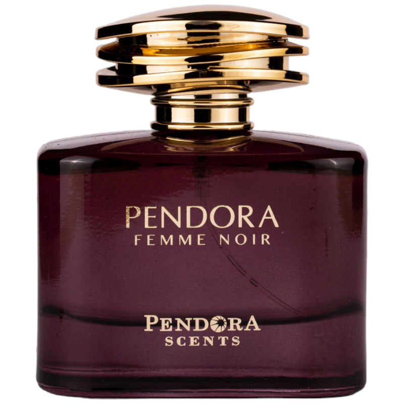 Femme Noir Eau de Parfum 100ml från Pendora Scents: En förförisk doft av frukt, blommor och sensuella noter, perfekt för eleganta kvällar.