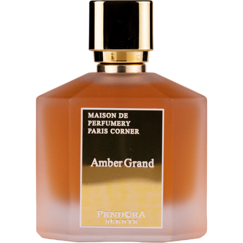 Amber Grand Eau de Parfum 100ml av Pendora Scents: en elegant och förförisk doft med bärnsten och vanilj, perfekt för självsäkra män.