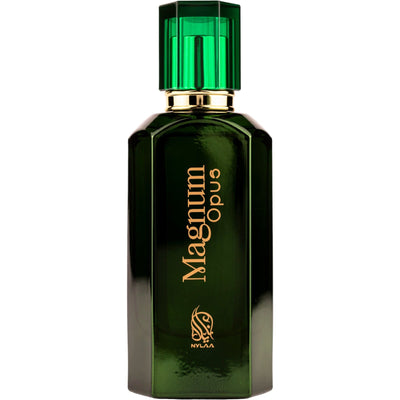 Magnum Opus EDP 100ml från Nylaa: en lyxig doft med tränoter, kryddor och citrus för den moderna gentlemannen.