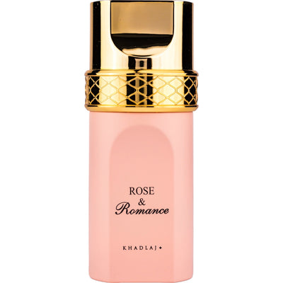 Rose & Romance Eau de Parfum från Khadlaj: en sofistikerad doft med blommiga och träiga noter, perfekt för den moderna kvinnan.