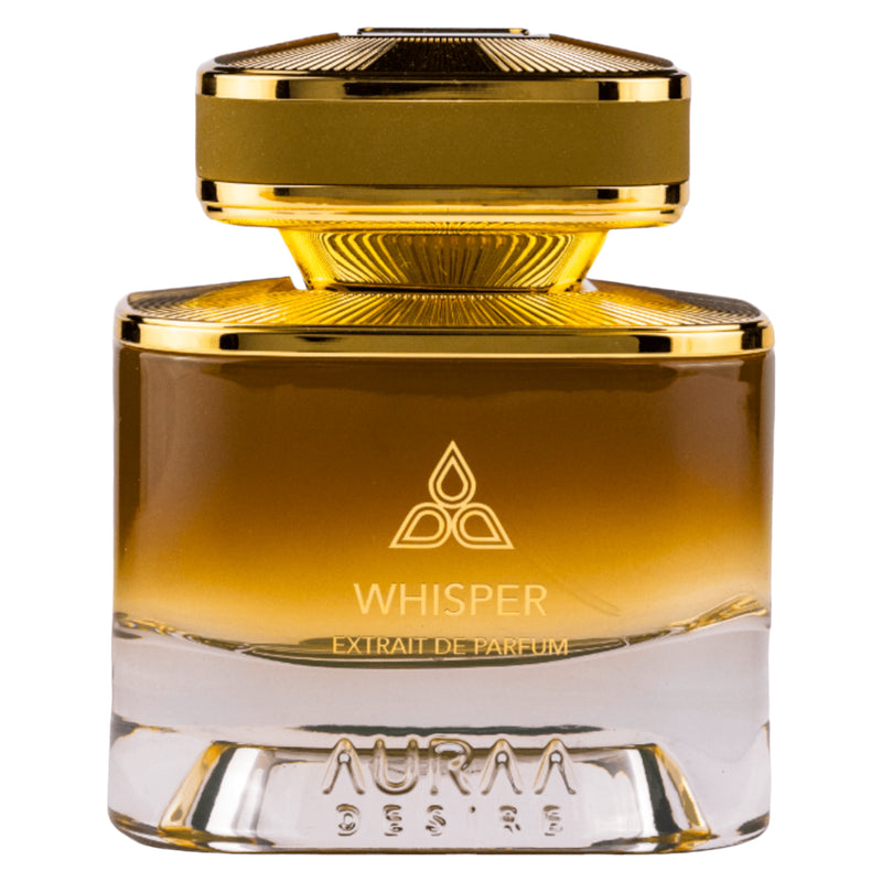 Whisper Extrait de Parfum 100ml från Auraa Desire: En sofistikerad herrdoft med citrus, trä och amber som skapar en oförglömlig impression.