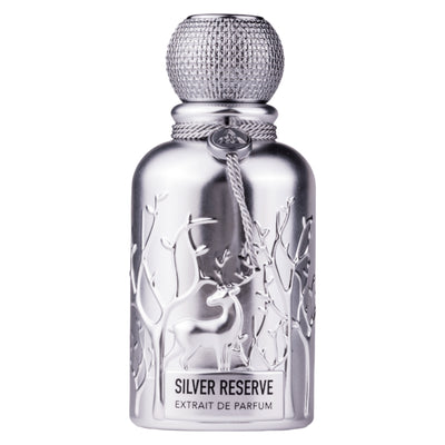 Silver Reserve Extrait de Parfum 100ml från Auraa Desire - en maskulin, sofistikerad doft för den moderna gentlemannen.