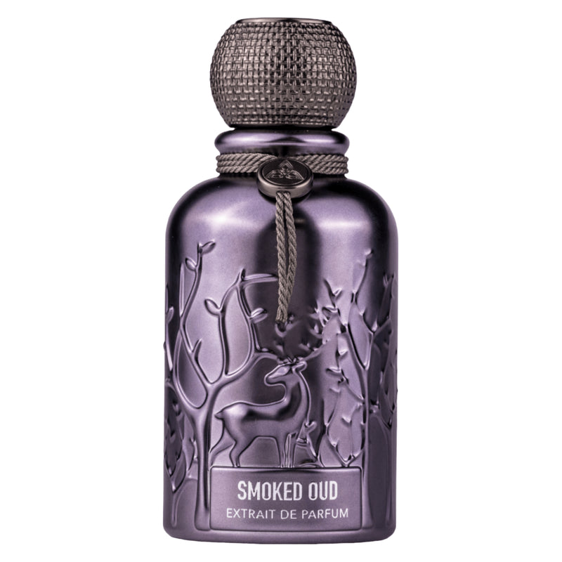 Smoked Oud Extrait de Parfum 100ml - en rökig, träig doft för den elegante mannen, med styrka och sofistikation.