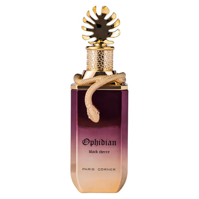 Ophidian Black Cherry Eau de Parfum 100ml från Paris Corner: en förförisk unisexdoft med mörka körsbär och träiga ackord.