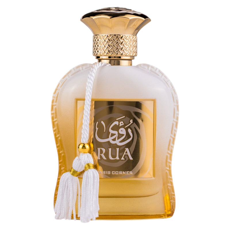 Rua Extrait de Parfum 100ml från Paris Corner - en elegant och sofistikerad doft med fruktiga, blommiga och träiga inslag.