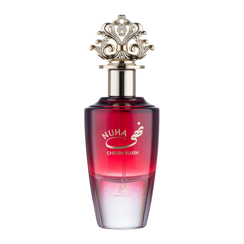 Nuha Cherry Blush Eau de Parfum 85ml från Khadlaj: En fruktig och blommig doft med sötma av körsbär och en hint av romantik. Perfekt för alla tillfällen.