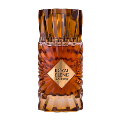 Royal Blend Bourbon Extract de Parfum 100ml - en lyxig doft med djupa, rika toner av bourbon och vanilj. Perfekt för en sofistikerad aromatisk upplevelse.