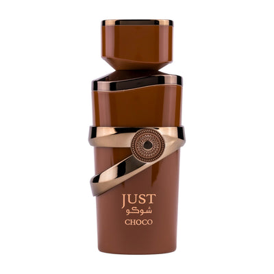 Just Choco Eau de Parfum 100ml - en lyxig doft av choklad och vanilj som förför sinnena. Perfekt för den som söker en unik och sensuell parfymupplevelse.