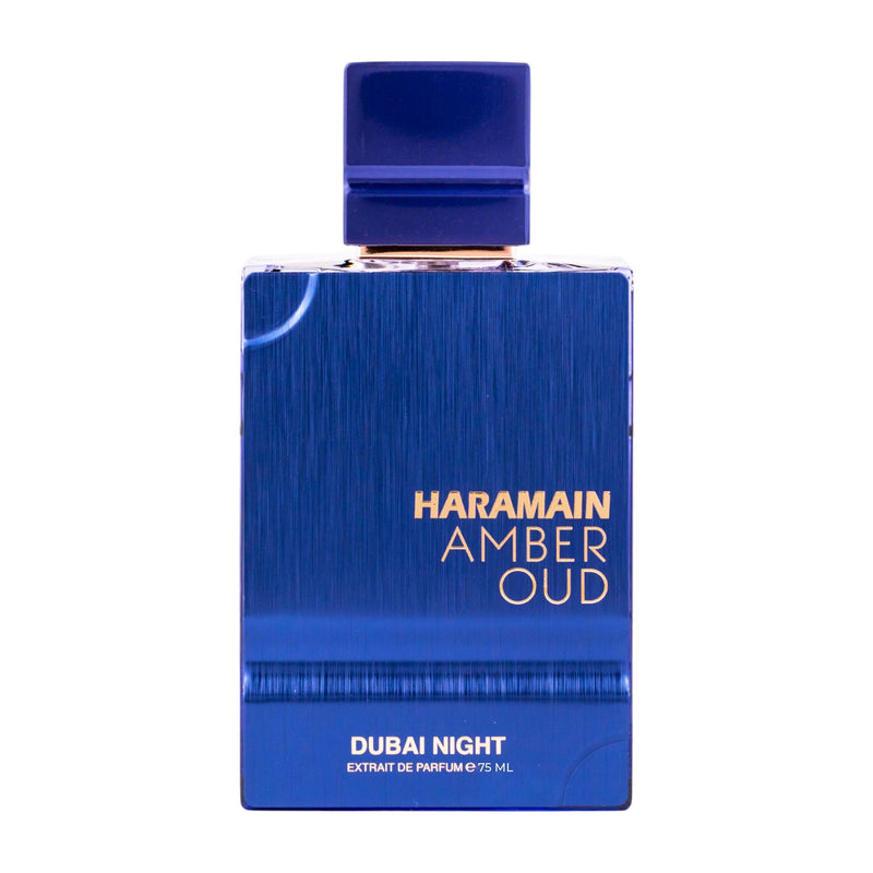Amber Oud Dubai Night Extrait de Parfum 75ml från Al Haramain förför med rika, varma noter av amber och oud, perfekt för mystiska kvällar.