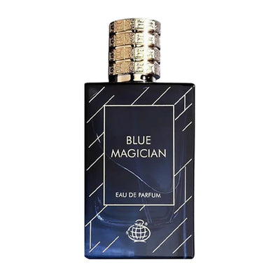 Blue Magician Eau de Parfum från Fragrance World är en förtrollande doft med fräscha citrusnoter och djupa träackord, perfekt för alla tillfällen.
