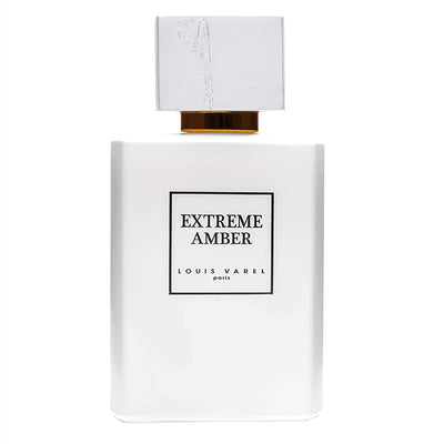 Extreme Amber Eau de Parfum 100ml från Louis Varel: en djärv unisexdoft med varm ambra och kryddiga noter för exklusiva tillfällen.