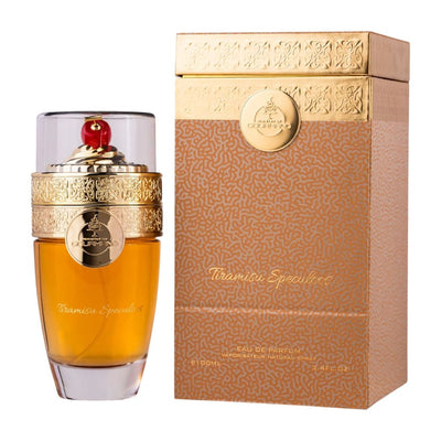 Tiramisu Speculoos 100ml: Exklusiv unisexparfym med doft av mascarpone, kanel och kola, perfekt för höst och vinter.