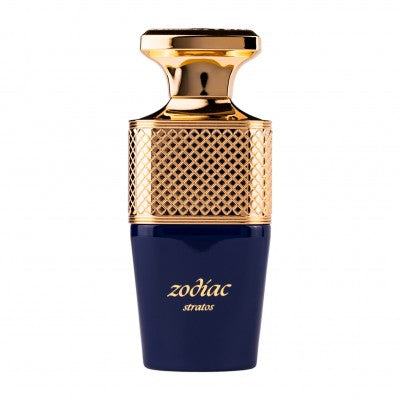 Zodiac Stratos EDP 100ml från Paris Corner: kraftfull, elegant doft med citrus, kryddor och träiga noter för moderna män.